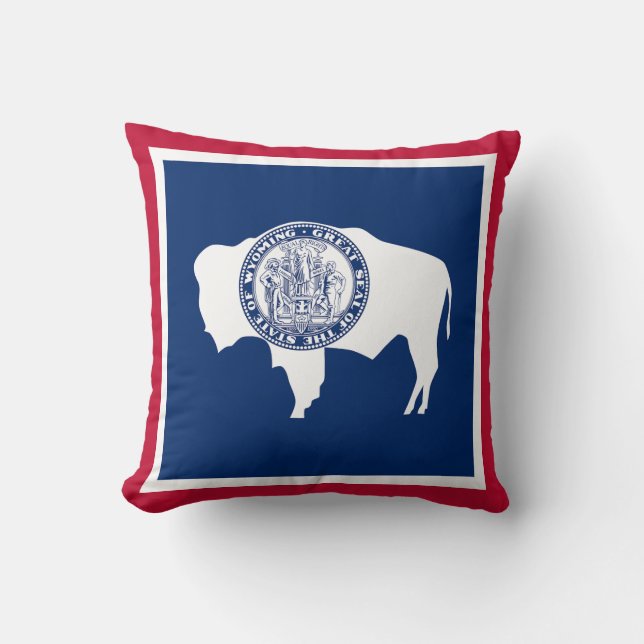 Coussin Drapeau de l'État du Wyoming (Recto)