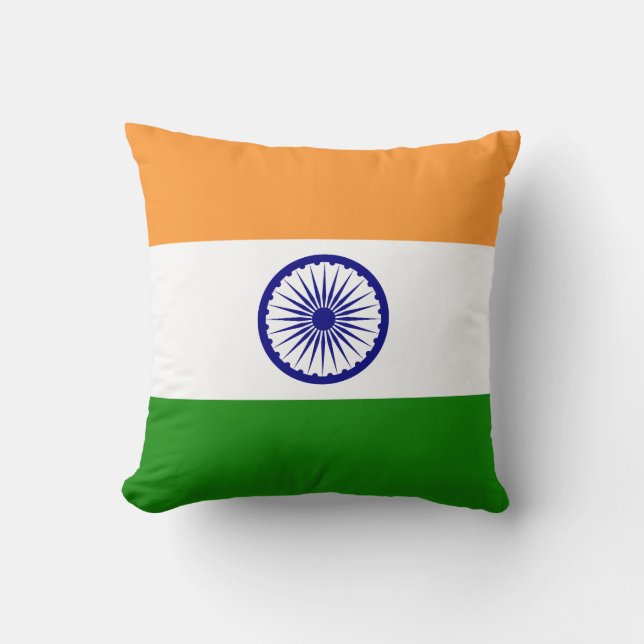 Coussin Drapeau de l'Inde (Recto)