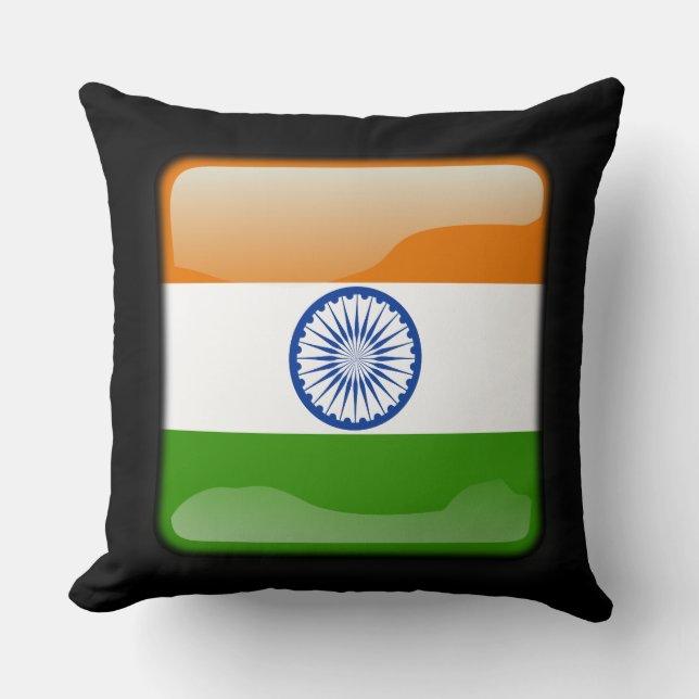 Coussin Drapeau de l'Inde (Recto)