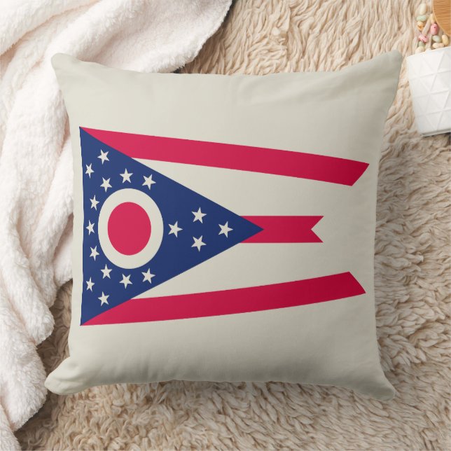 Coussin Drapeau de l'Ohio : la bannière Buckeye State (Couverture)