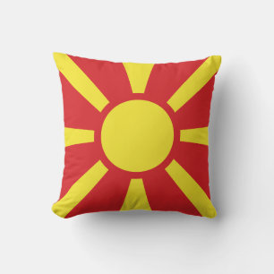 Coussin Drapeau de Macédoine du Nord