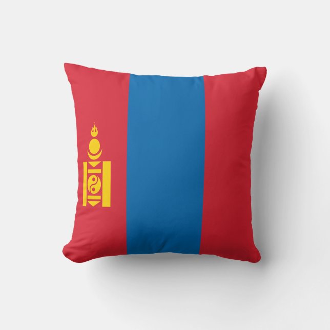 Coussin Drapeau de Mongolie (Recto)