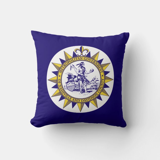 Coussin Drapeau de Nashville, Tennessee Jeu d'oreiller (Recto)