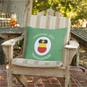 Coussin Drapeau de Noël ange allemand personnalisé