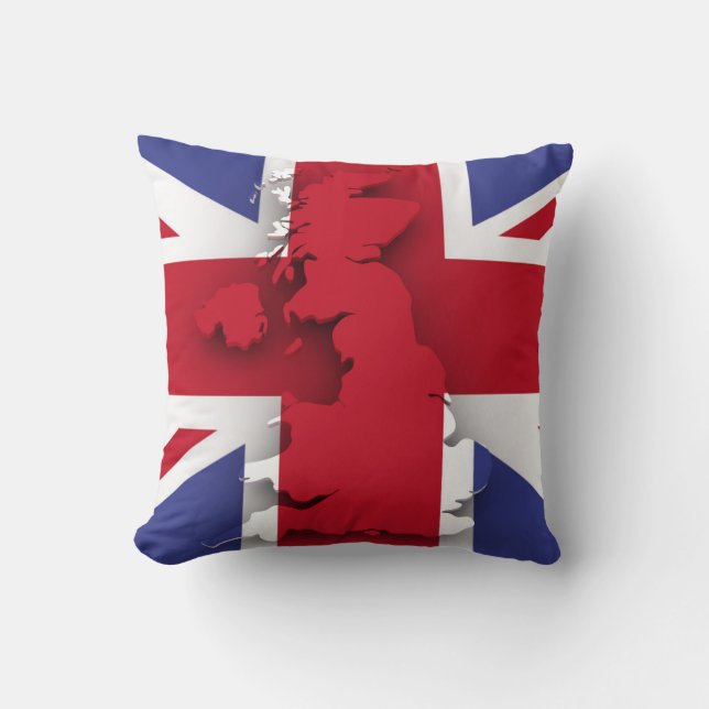 Coussin Drapeau de pays britannique (Recto)