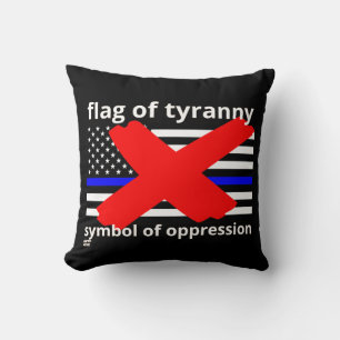 Coussin Drapeau de police de la ligne bleue "DRAPEAU DE TY