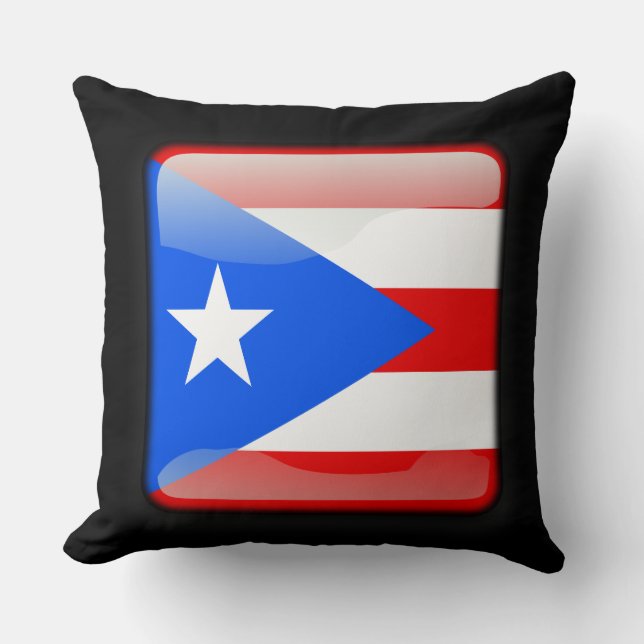 Coussin Drapeau de Porto Rico (Recto)