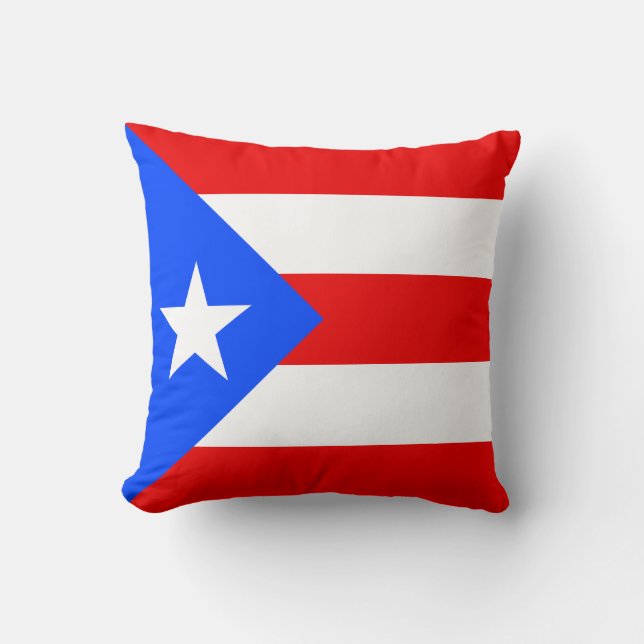 Coussin Drapeau de Porto Rico (Recto)