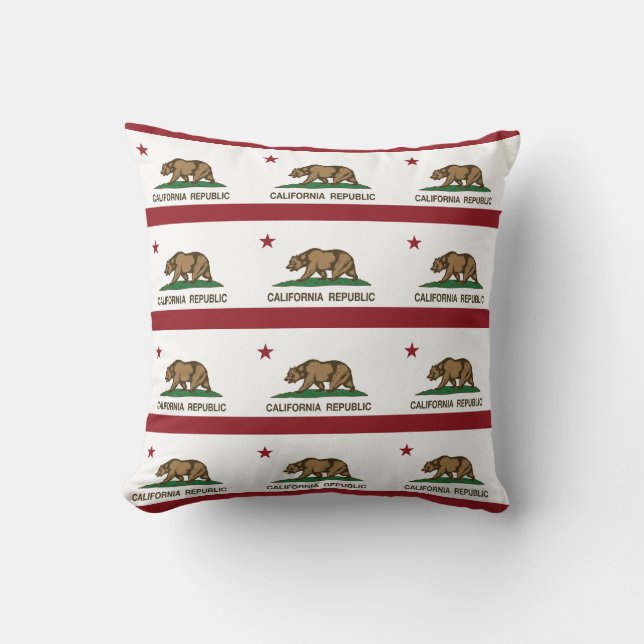 Coussin Drapeau de République de la Californie (Recto)
