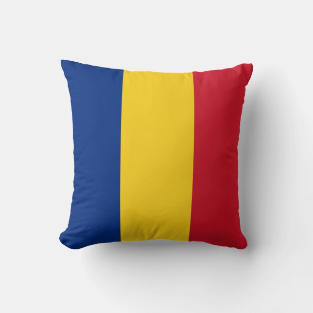 Coussin Drapeau de Roumanie (Recto)