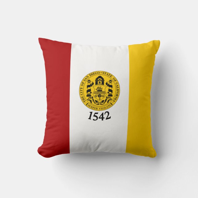 Coussin Drapeau de San Diego, Californie (Recto)