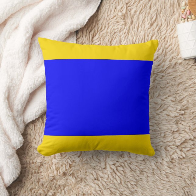 Coussin Drapeau de signalisation maritime : Lettre « D » ( (Couverture)