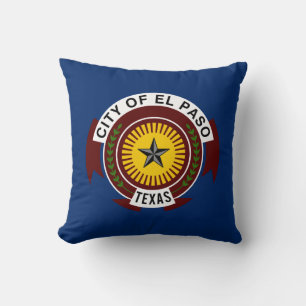 Coussin Drapeau d'El Paso (Texas City)