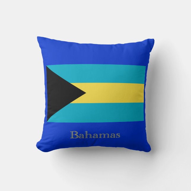 Coussin Drapeau des Bahamas (Recto)