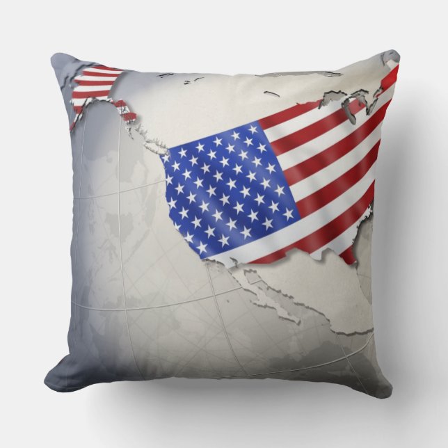 Coussin Drapeau des Etats-Unis (Recto)