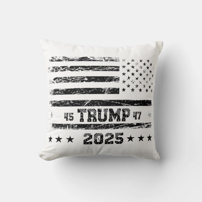 Coussin Drapeau des Etats-Unis.Donald Trump. (Recto)