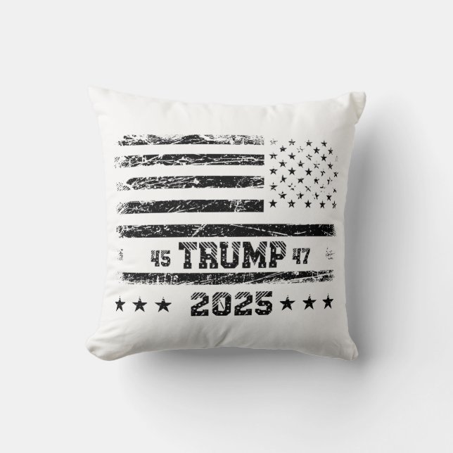 Coussin Drapeau des États-Unis.Président Donald Trump.R (Recto)