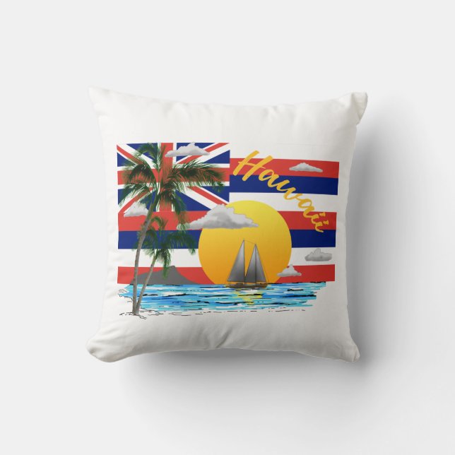 Coussin Drapeau des îles Hawaii (Recto)