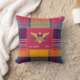 Coussin Drapeau des îles Vierges américaines St. Croix USV