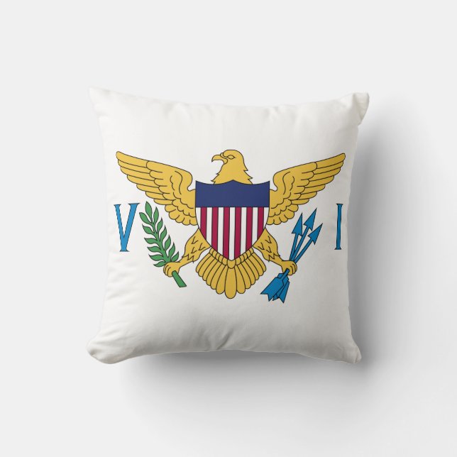 Coussin Drapeau des Îles Vierges des États-Unis (Recto)