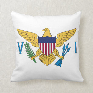 Coussin Drapeau des Îles Vierges des États-Unis