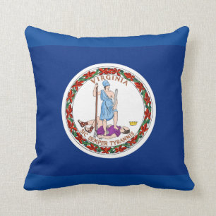 Coussin Drapeau d'état de la Virginie