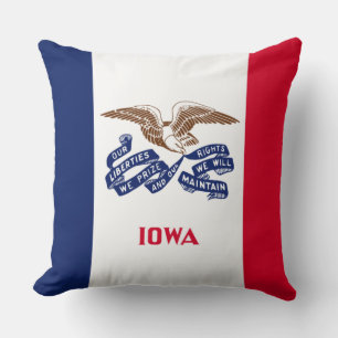 Coussin Drapeau d'État de l'Iowa