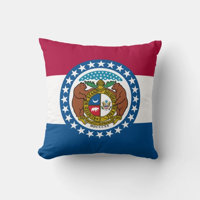 Coussin Drapeau d'État du Missouri (Recto)