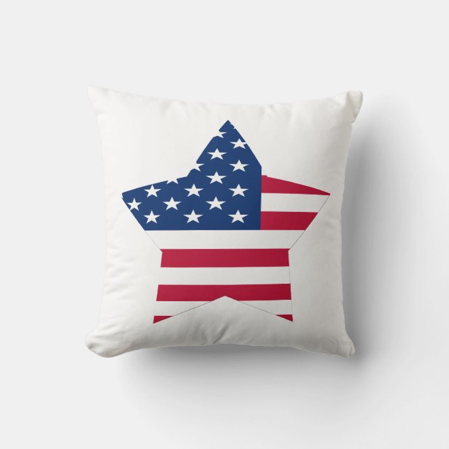 Coussin Drapeau d'étoile des Etats-Unis (Recto)