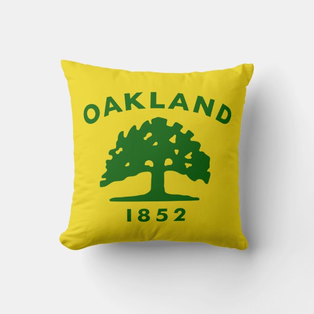 Coussin Drapeau d'Oakland, Californie (Recto)
