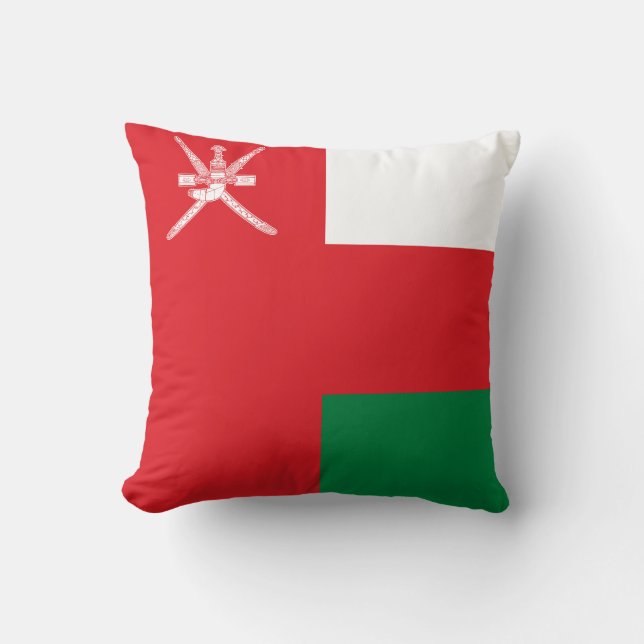 Coussin Drapeau d'Oman (Recto)