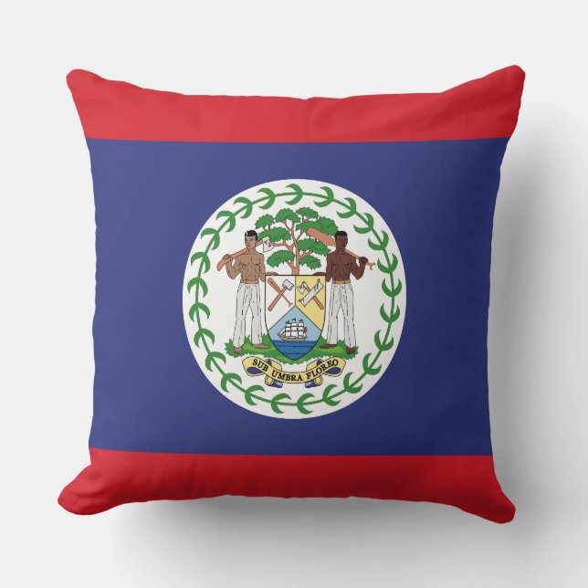 Coussin Drapeau du Belize (Recto)
