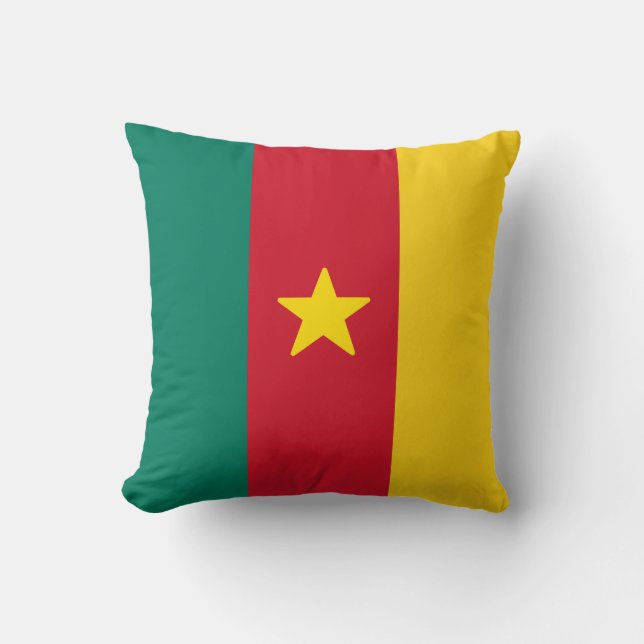 Coussin Drapeau du Cameroun (Recto)