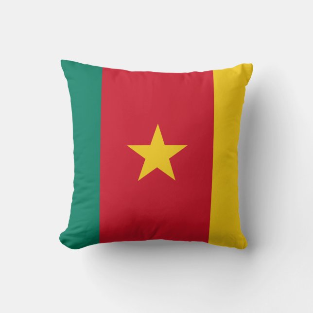 Coussin Drapeau du Cameroun (Recto)