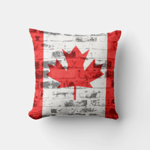 Coussin Drapeau du Canada Vintage