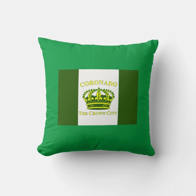 Coussin Drapeau du Coronado, Californie (Recto)