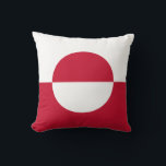 Coussin Drapeau du Groenland<br><div class="desc">Drapeau patriotique du Groenland.</div>