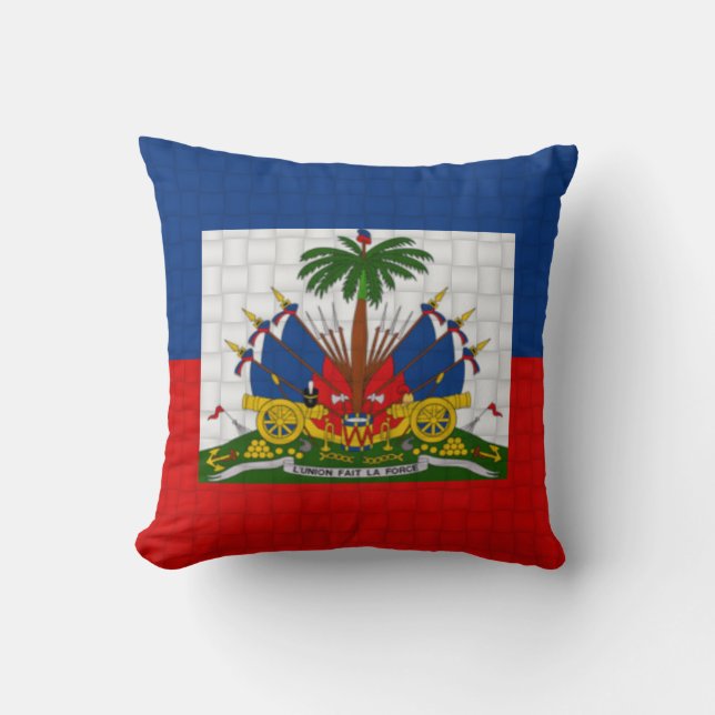 Coussin Drapeau du Haïti (Recto)