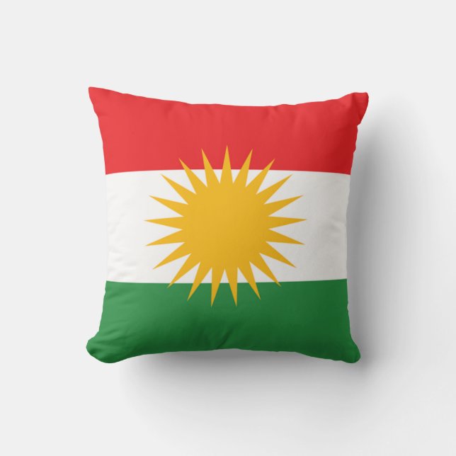 Coussin Drapeau du Kurdistan (Recto)