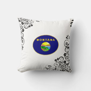 Coussin Drapeau du Montana