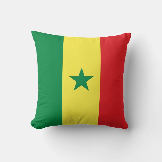 Coussin Drapeau du Sénégal (Recto)