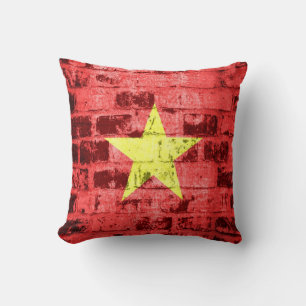 Coussin Drapeau du Vietnam Vintage