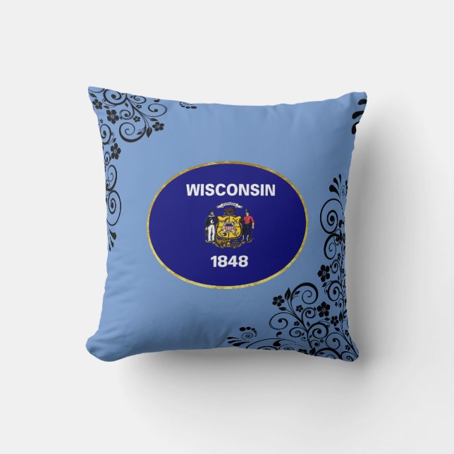 Coussin Drapeau du Wisconsin (Recto)