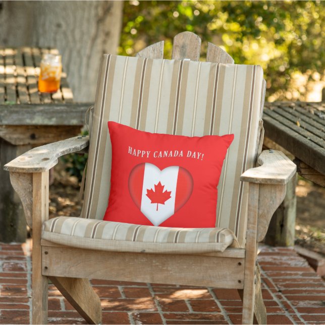 Coussin Drapeau Feuille d'érable Bonne fête du Canada (Chaise)