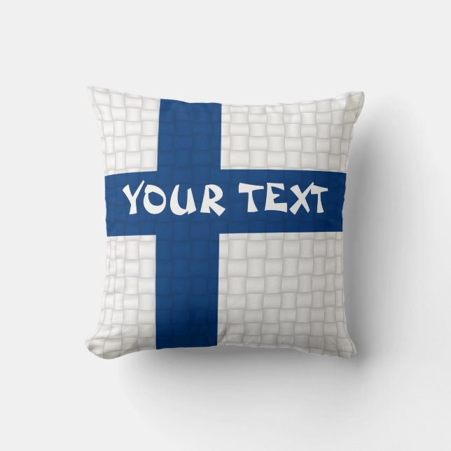 Coussin Drapeau finlandais de la Finlande : AJOUTEZ LE (Recto)