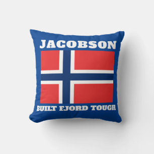 Coussin Drapeau "Fjord Tough" et drapeau norvégien