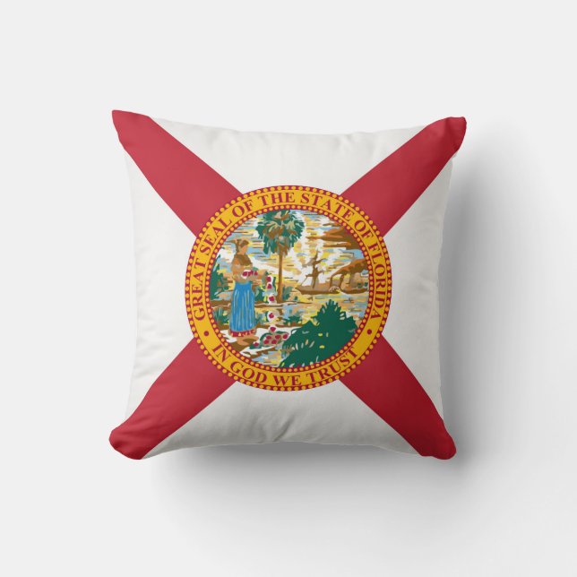 Coussin Drapeau frais d'État de Floride (Recto)