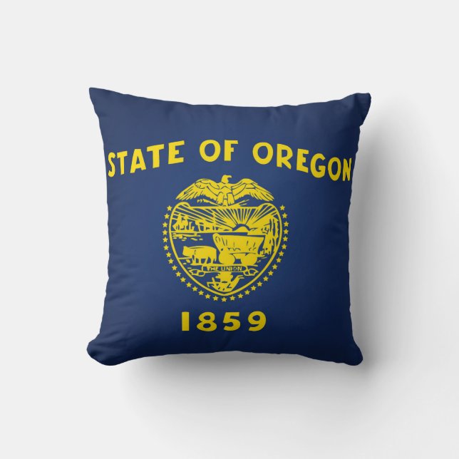 Coussin Drapeau frais d'État des Oregon (Recto)