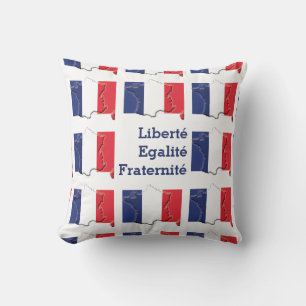 Coussin DRAPEAU FRANÇAIS Patriotique Liberté Egalité Frate