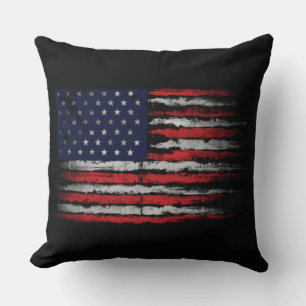 Coussin Drapeau Grunge U.S.A